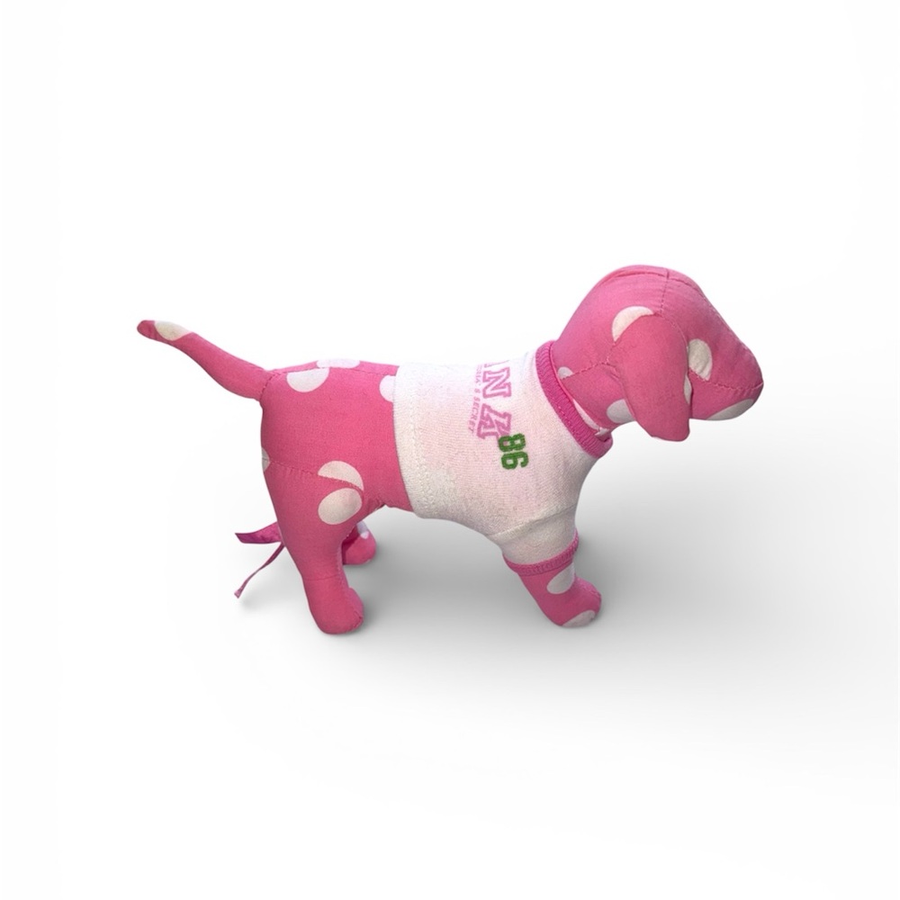 Y2K PINK Victoria’s Secret Pink and White Polka Dot Plush Toy